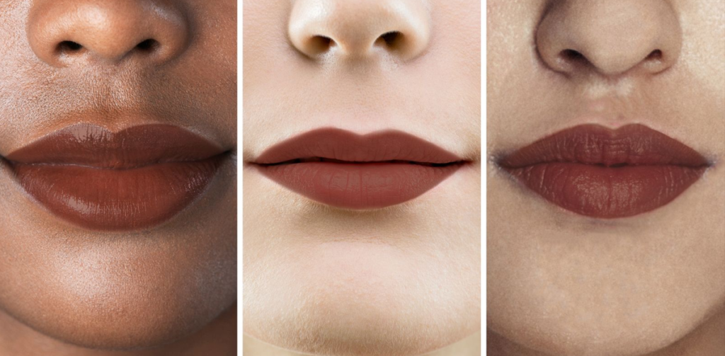 lipstick on different skin tone