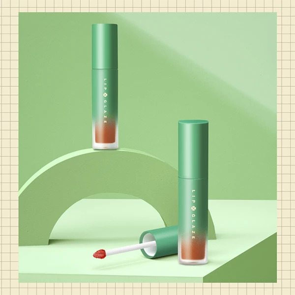 two liquid lipsticks with green tube