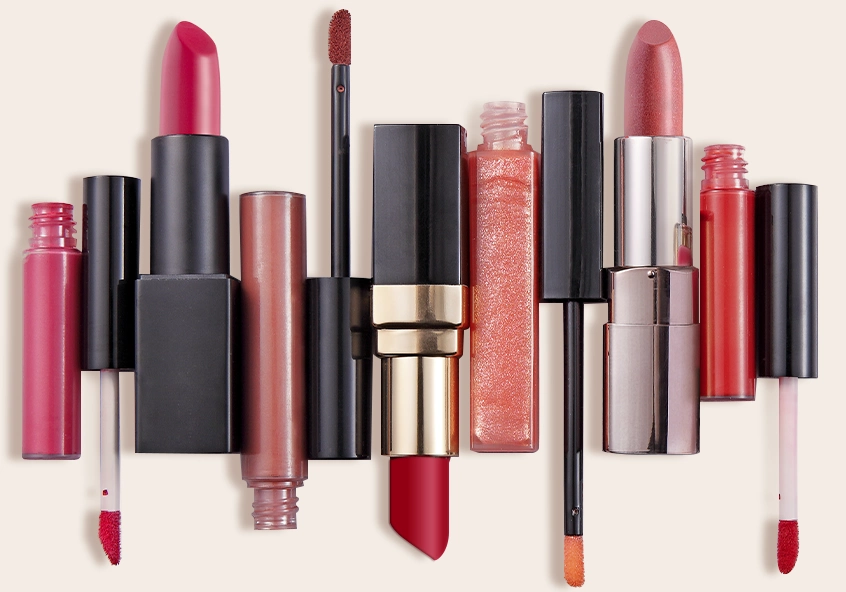 piles of lipsticks