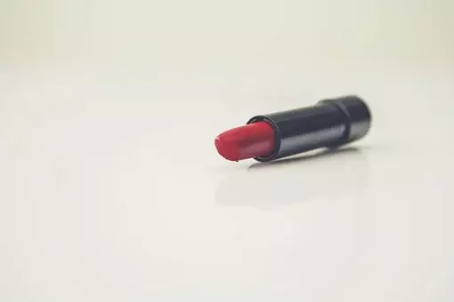 a solid red lipstick